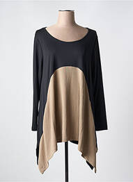 Tunique manches longues col rond noir G!OZE femme
