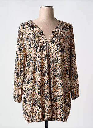 Tunique manches longues col v noir ZHENZI femme