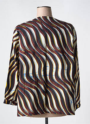 Veste chic col rond marron OCTAVIE & LEONIE femme