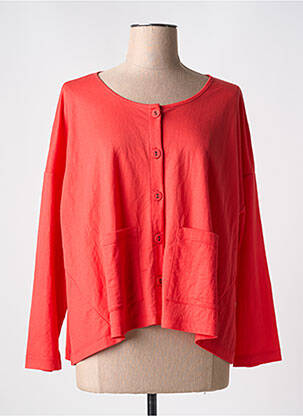 Veste casual col rond rouge G!OZE femme