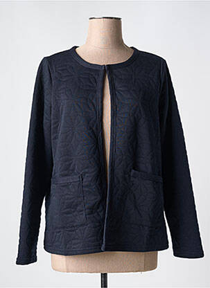 Veste casual col rond bleu ZHENZI femme