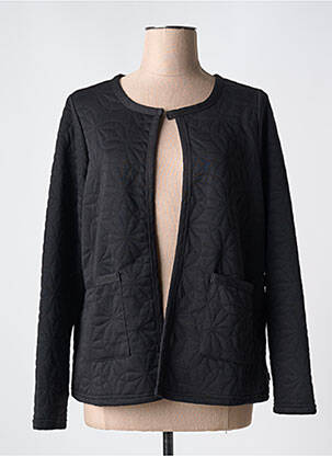 Veste casual col rond noir ZHENZI femme