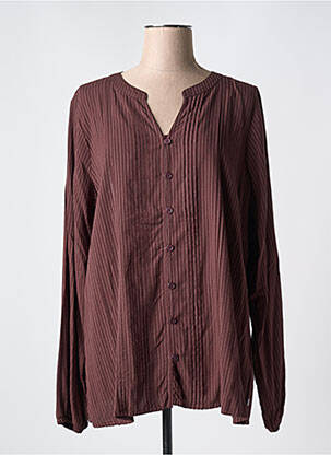 Chemisier marron ZHENZI pour femme