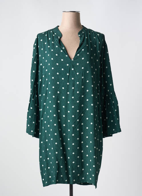 Tunique manches longues poignets évasés vert OCTAVIE & LEONIE femme