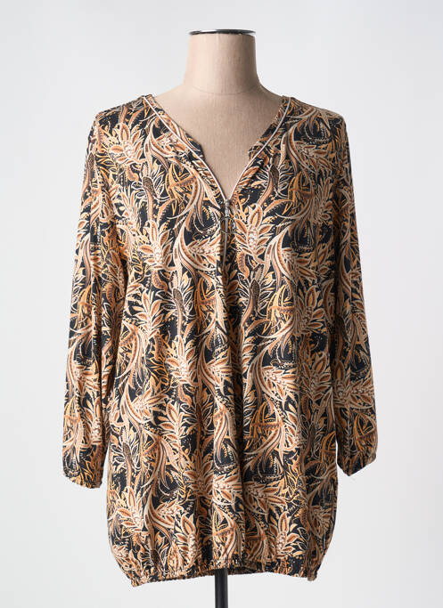 Tunique manches longues col v noir ZHENZI femme