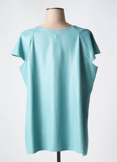 Top stretch manches courtes bleu SPG WOMAN femme