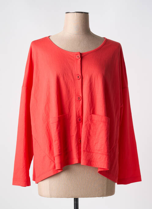 Veste casual col rond rouge G!OZE femme
