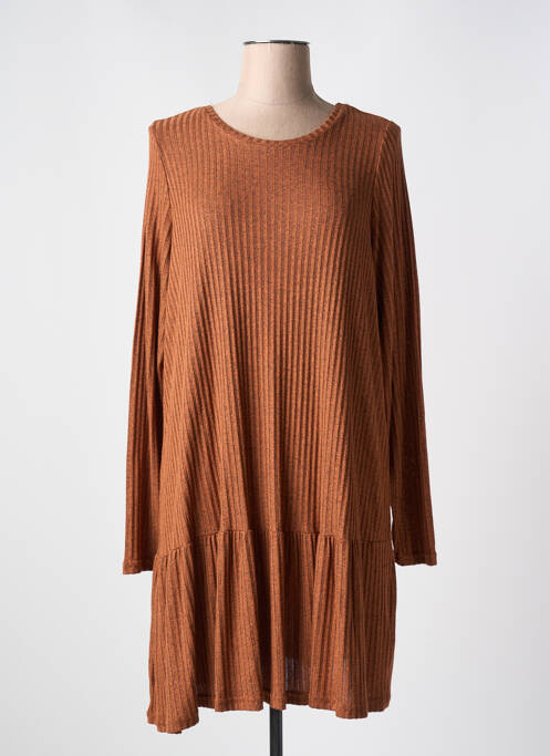 Robe mi-longue orange ZHENZI pour femme