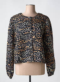 Veste casual col rond noir KAFFE femme