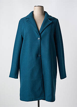 Manteau long coupe droite sans capuche vert DIANE LAURY femme