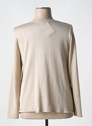 Gilet manches longues col rond beige TELMAIL femme