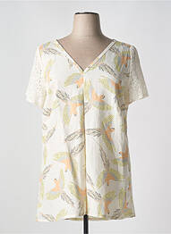 Blouse manches courtes manches courtes beige OCTAVIE & LEONIE femme