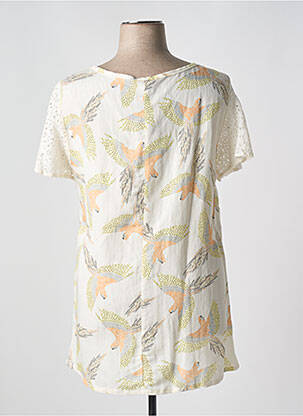 Blouse imprimé fantaisie manches courtes beige OCTAVIE & LEONIE femme
