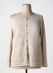Gilet manches longues beige TELMAIL pour femme seconde vue