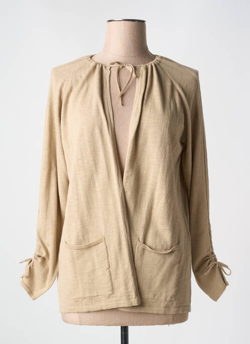 Gilet manches longues manches longues beige BARBARA LEBEK femme