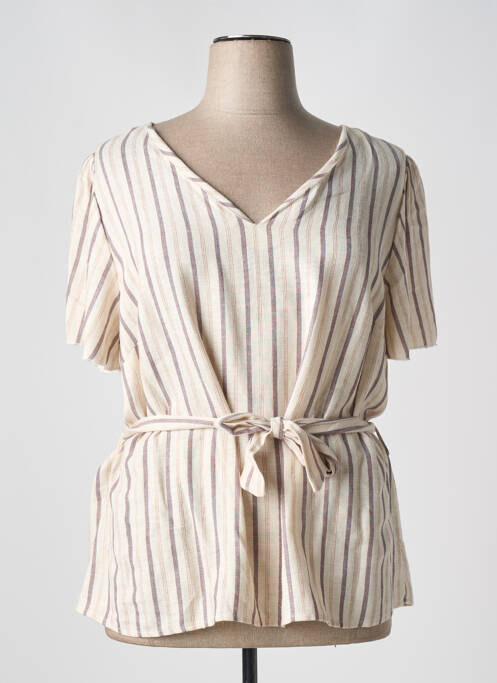 Blouse beige LILI & CAROLINE pour femme