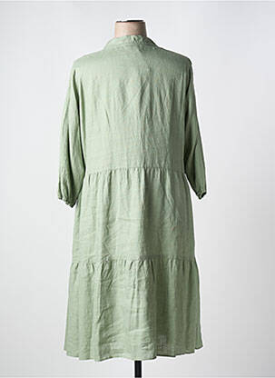 Robe mi-longue manches 3/4 manches 3/4 vert BARBARA LEBEK femme