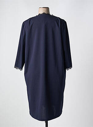 Robe mi-longue manches 3/4 manches 3/4 bleu OCTAVIE & LEONIE femme