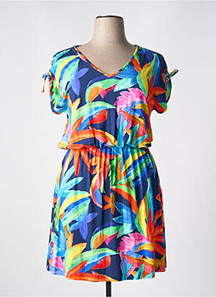 Robe mi-longue bleu BELTY pour femme