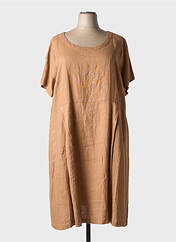 Robe mi-longue marron KOKOMARINA pour femme seconde vue
