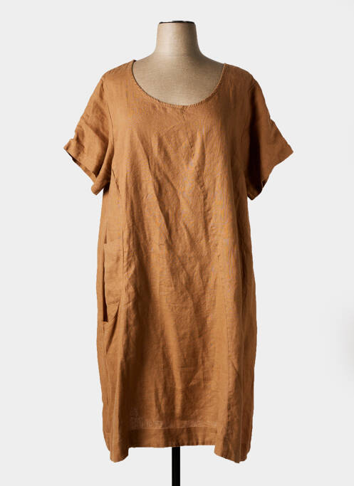 Robe mi-longue marron KOKOMARINA femme