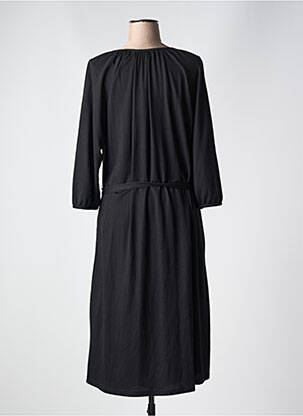Robe mi-longue manches 3/4 manches 3/4 noir ZHENZI femme