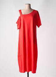 Robe longue manches courtes manches courtes rouge G!OZE femme