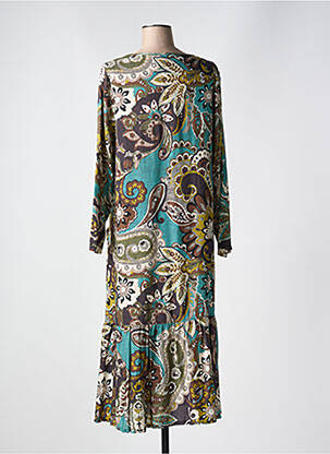 Robe longue manches longues manches longues marron G!OZE femme