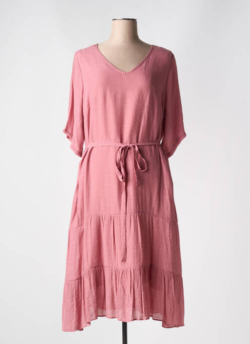 Robe mi-longue rose ZHENZI pour femme