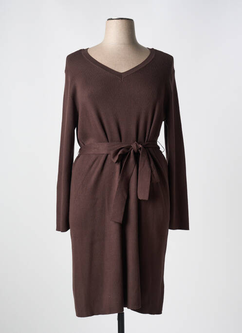 Robe pull marron ZHENZI pour femme