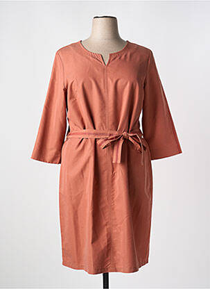 Robe pull col v manches 3/4 orange DIANE LAURY femme