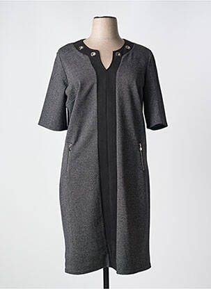 Robe mi-longue manches courtes manches courtes noir DIANE LAURY femme