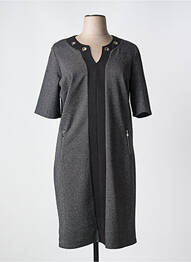 Robe mi-longue manches courtes manches courtes noir DIANE LAURY femme