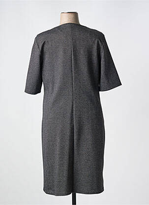 Robe mi-longue manches courtes manches courtes noir DIANE LAURY femme