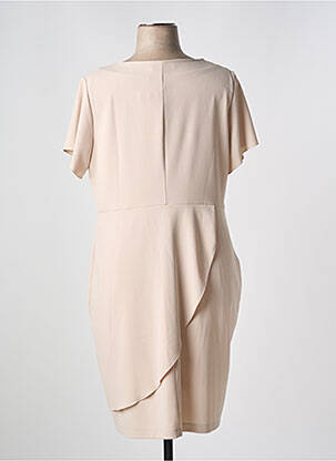 Robe pull col v manches courtes beige SPG WOMAN femme