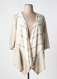 Gilet manches longues manches 3/4 beige G!OZE femme