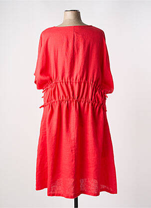 Robe mi-longue manches 3/4 manches 3/4 rouge KOKOMARINA femme