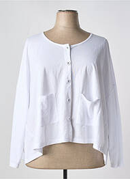 Gilet manches longues stretch blanc G!OZE femme