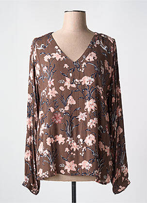 Blouse marron KAFFE pour femme