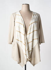 Gilet manches longues beige G!OZE pour femme seconde vue