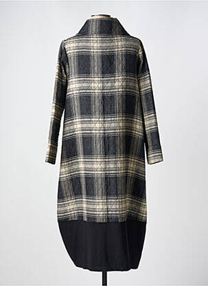 Manteau long coupe droite sans capuche noir G!OZE femme