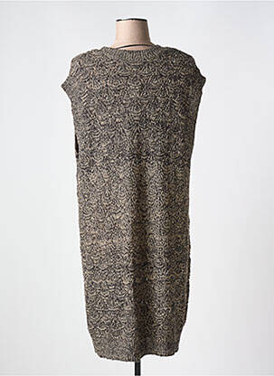 Gilet sans manche fermeture boutonnée sur le devant noir ZHENZI femme
