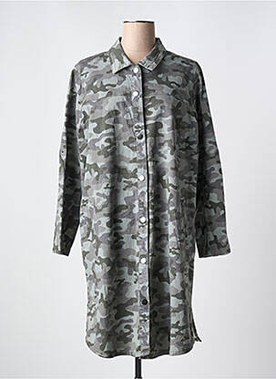 Veste casual coupe droite vert ZHENZI femme