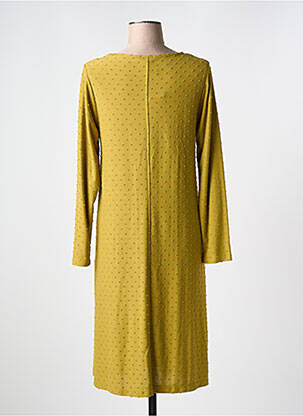 Robe mi-longue coupe fluide manches longues vert G!OZE femme