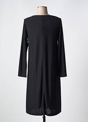 Robe mi-longue coupe fluide manches longues noir G!OZE femme