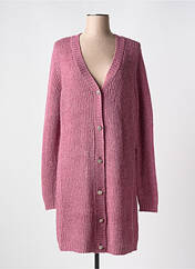 Gilet manches longues rose ZHENZI pour femme seconde vue