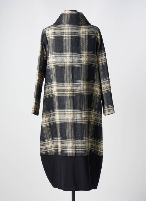 Manteau long coupe droite sans capuche noir G!OZE femme