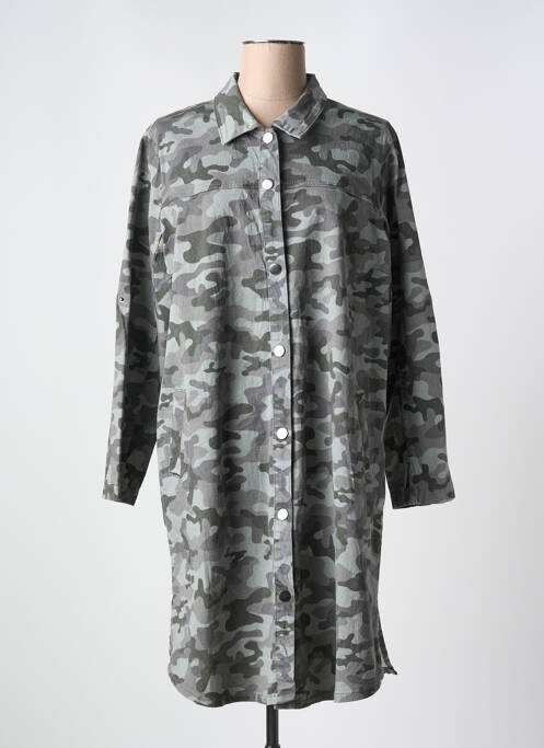 Veste casual coupe droite vert ZHENZI femme