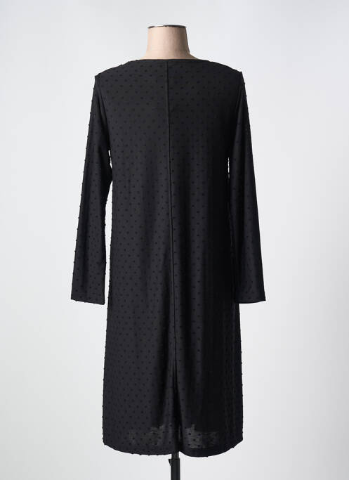 Robe mi-longue coupe fluide manches longues noir G!OZE femme