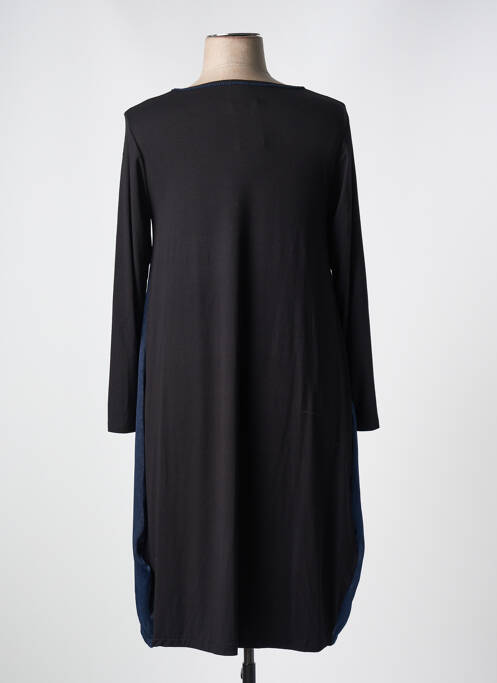 Robe mi-longue manches longues manches longues noir G!OZE femme